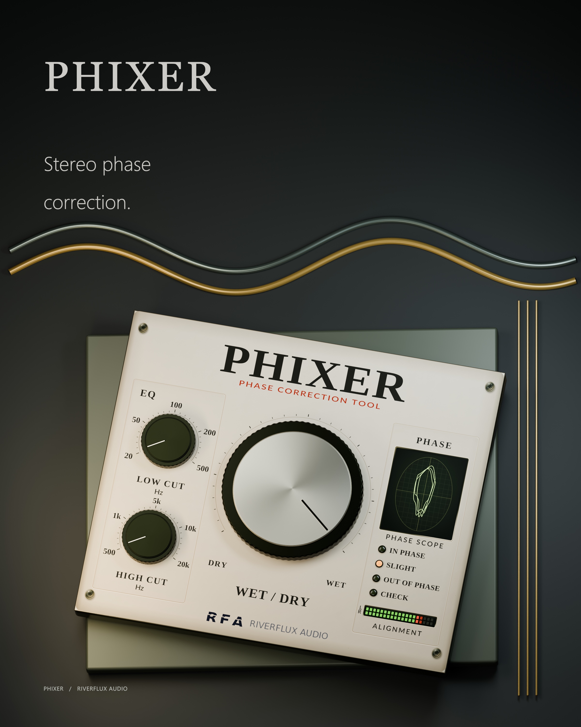 PHIXER plugin interface by Riverflux Audio